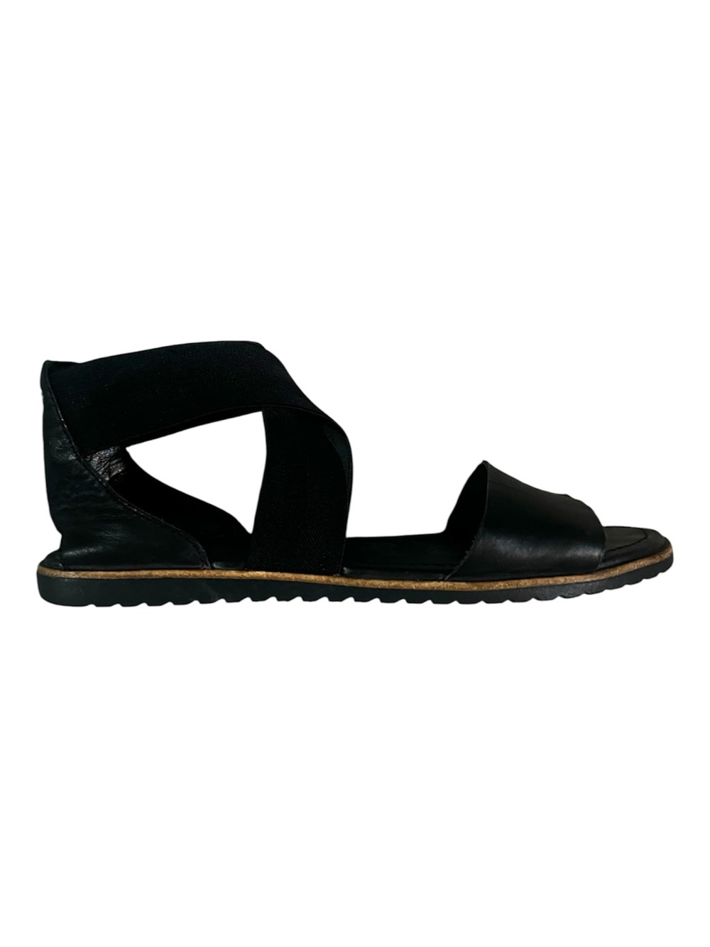 Sorel Ella Black Elastic Crossover Sandal
